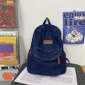 Vintage Washed Denim Backpack – Retro Rucksack for Women
