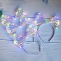 LED Floral Crown Headpiece – Rainbow Laser Light Effects