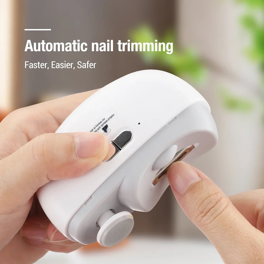 AFDEAL 2-in-1 Electric Nail Trimmer Grinder & Polisher w/ LED