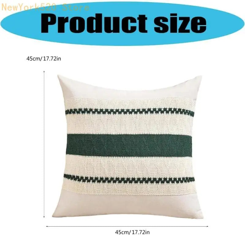 Bohemian Cotton Linen Pillow Cover | Machine Washable 45x45cm