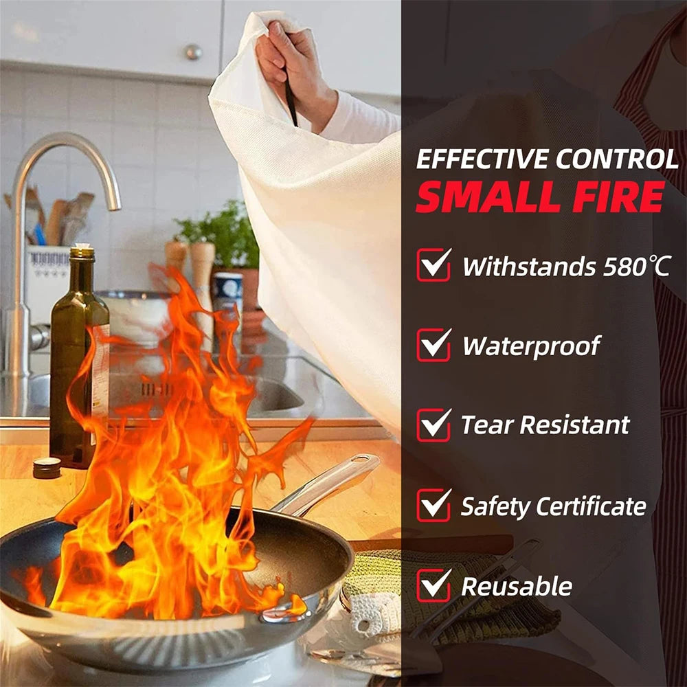 Emergency Fire Blanket – Fiberglass Flame Retardant Safety Cloth
