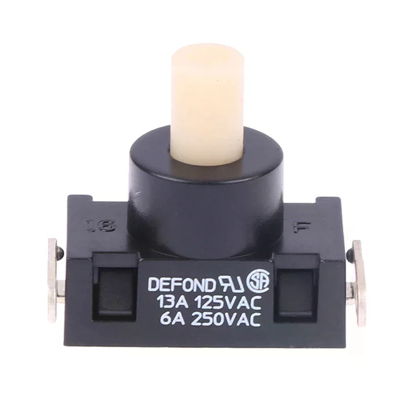 DPC-1114 Self-Locking Power Button Switch for Vacuum Cleaners 250VAC 6A