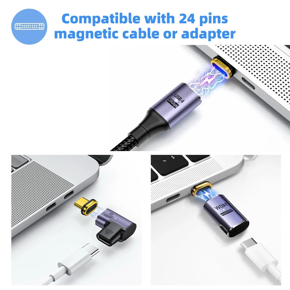 USB-C 24-Pin Magnetic Adapter Tips USB 4.0 – 3/5/10 Pack