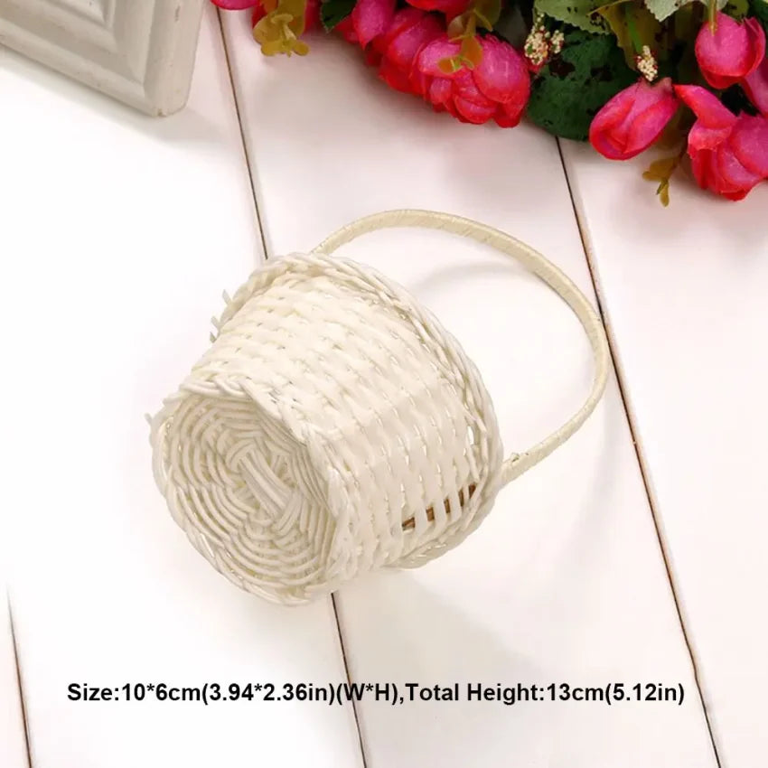 Handwoven Rattan Flower Basket – 3 Shapes | Home & Wedding