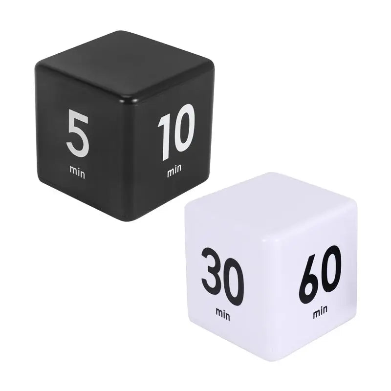 2-Pack Cube Flip Timers – Gravity Sensor, 8 Time Settings