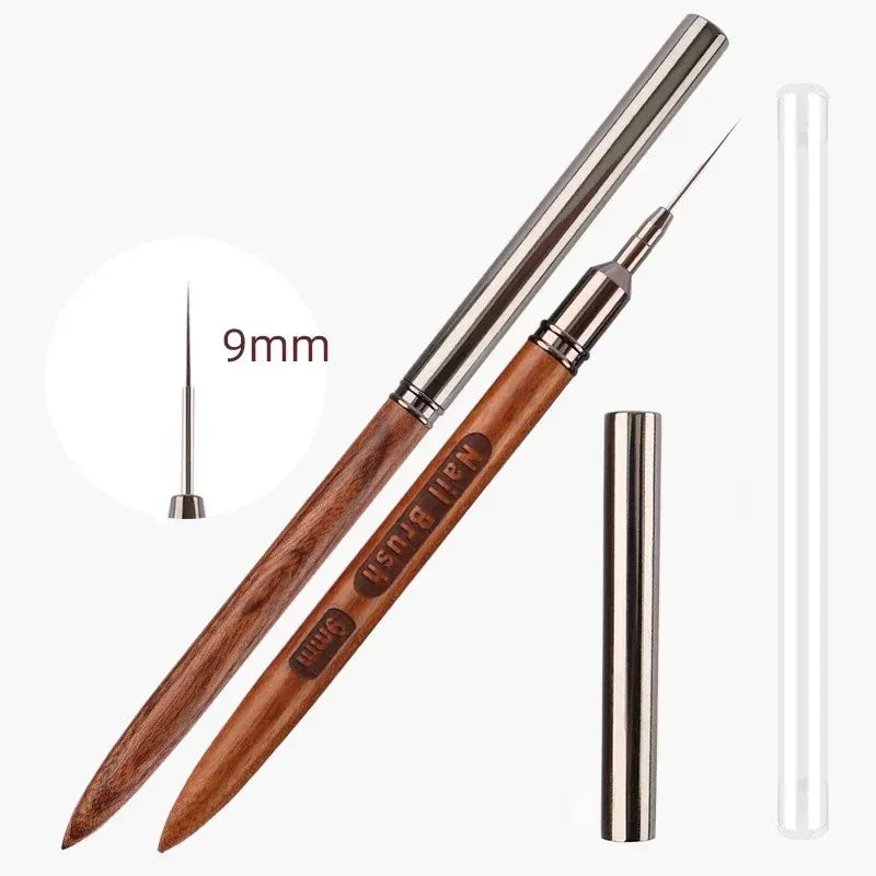 5-Pack Wood Handle Gel Nail Art Liner Brushes – UV Manicure Set