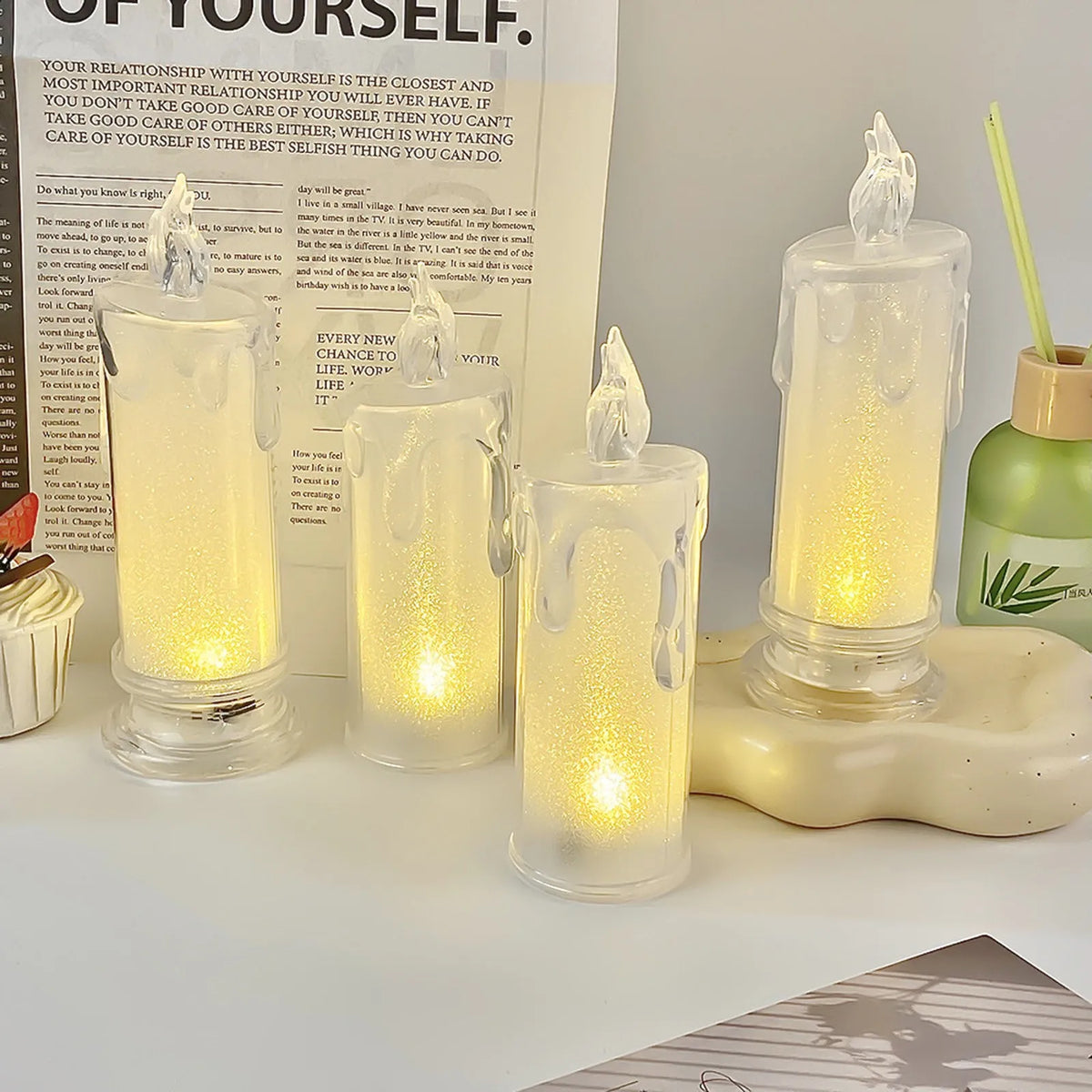 Flameless LED Flickering Candle – Battery Operated Décor