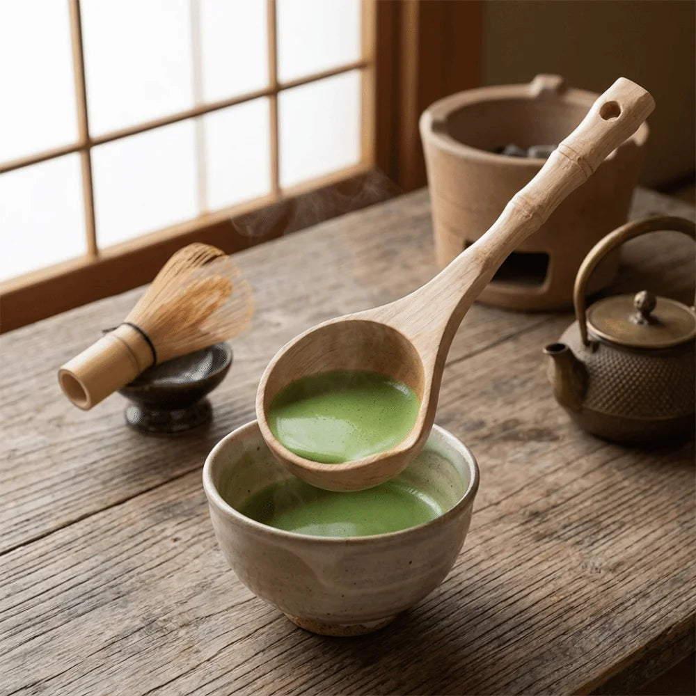 Solid Wood Porridge Spoon – Bamboo Joint Design 25cm