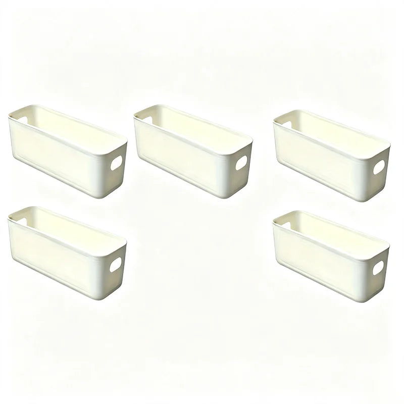 5-Pack Large Capacity Desktop Storage Boxes – Modern Organizer