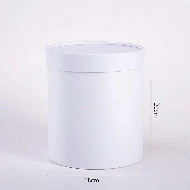 Round Flower Gift Box Kraft Paper Packaging Bucket – Wedding Party