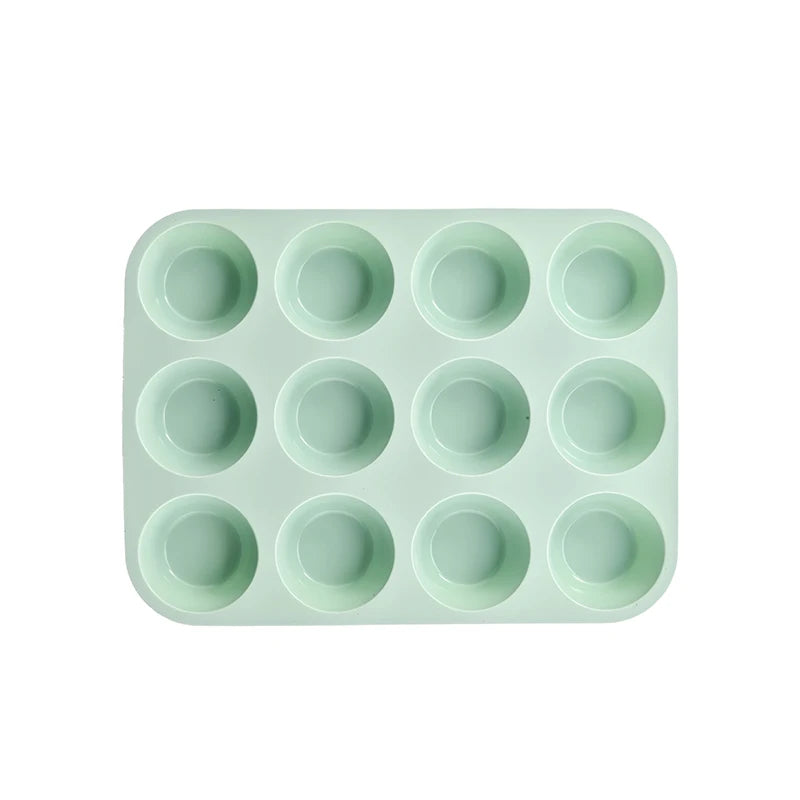 Silicone Baking Mold 12/24 Holes – Cupcake & Muffin Pan