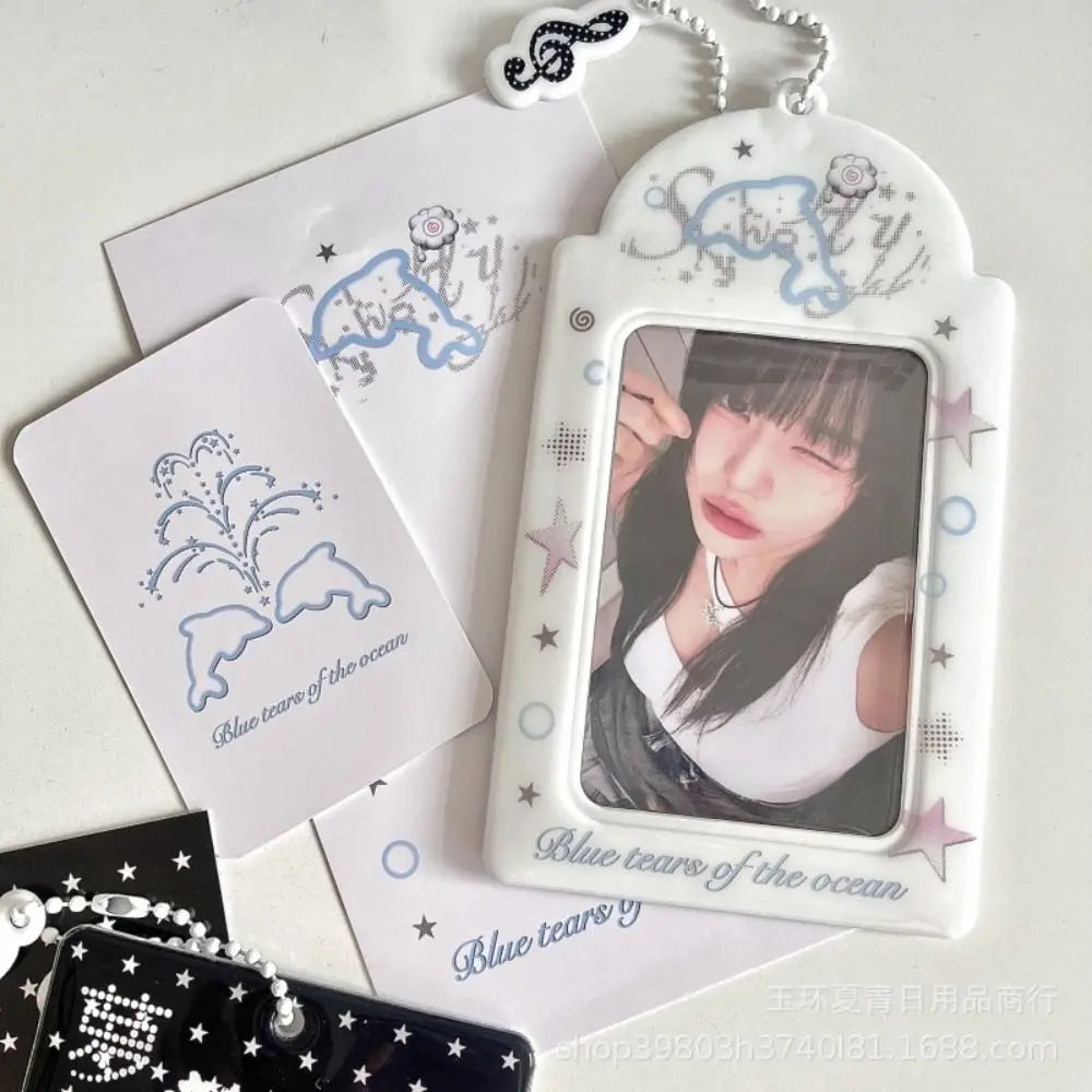 Y2K Kpop Photocard Holder Mini PVC Cartoon Card Organizer