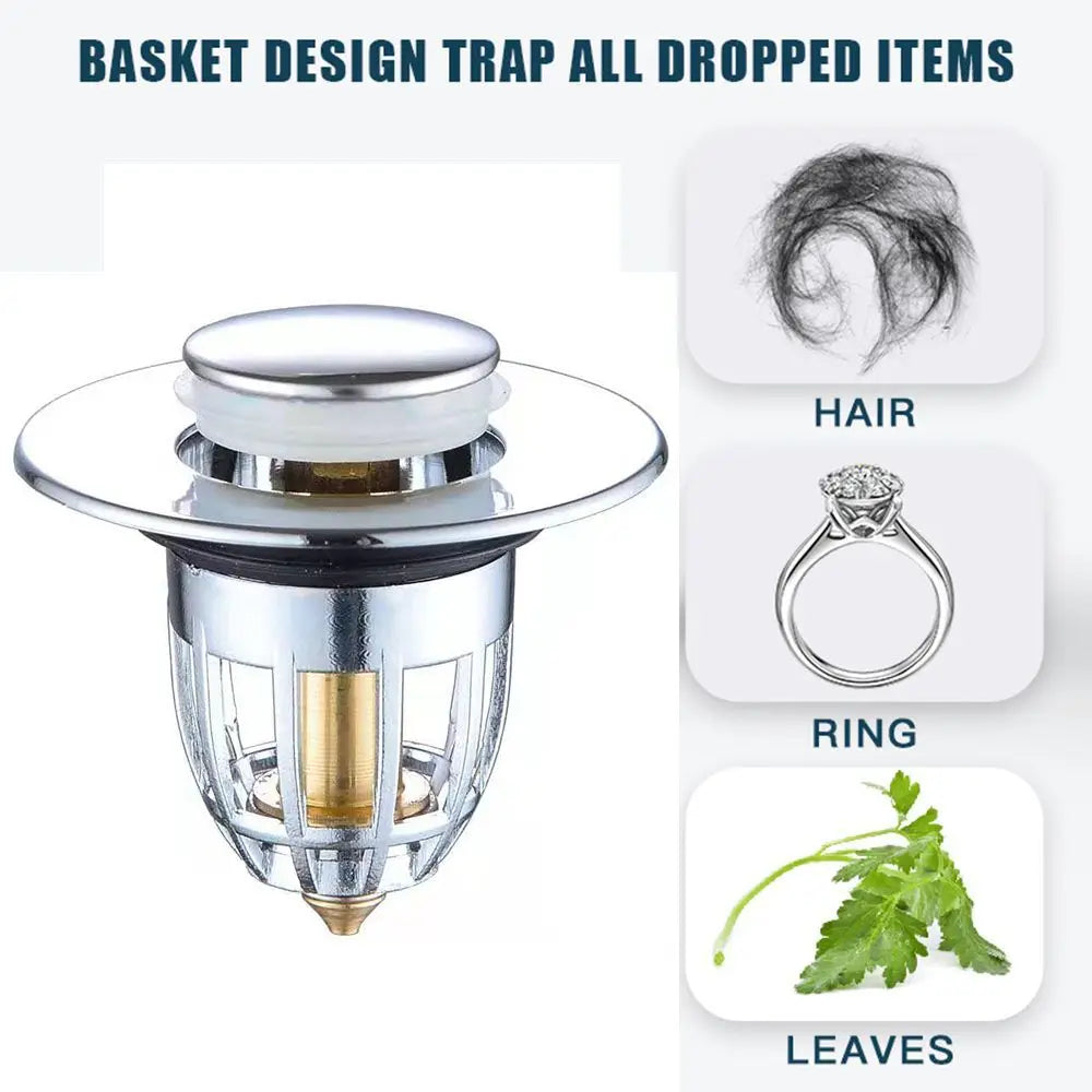 Bounce Sink Drain Filter with Anti-Clog Basket | Easy Install
