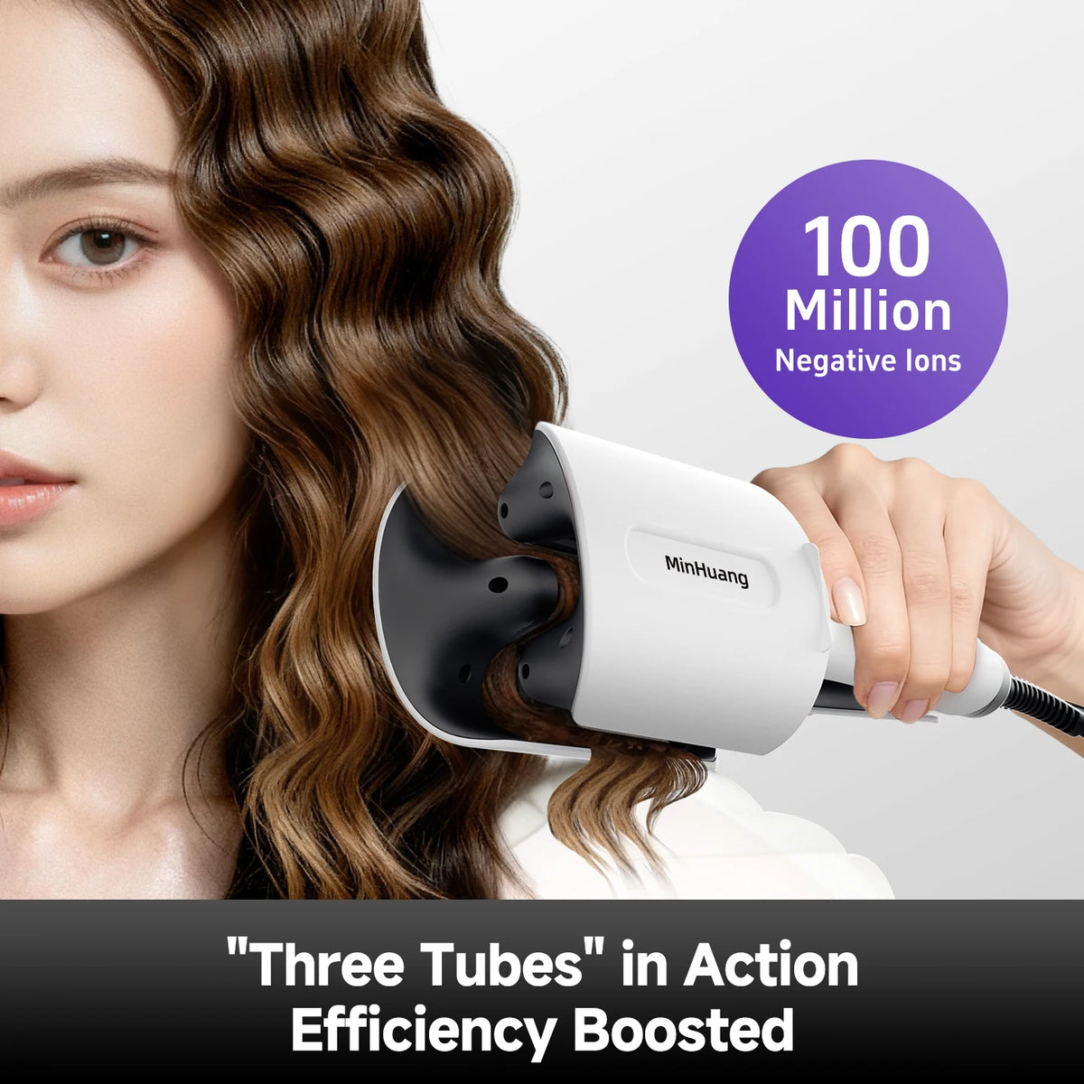 Triple Barrel Hair Waver – 30s Fast Heat & LCD Beach Waves