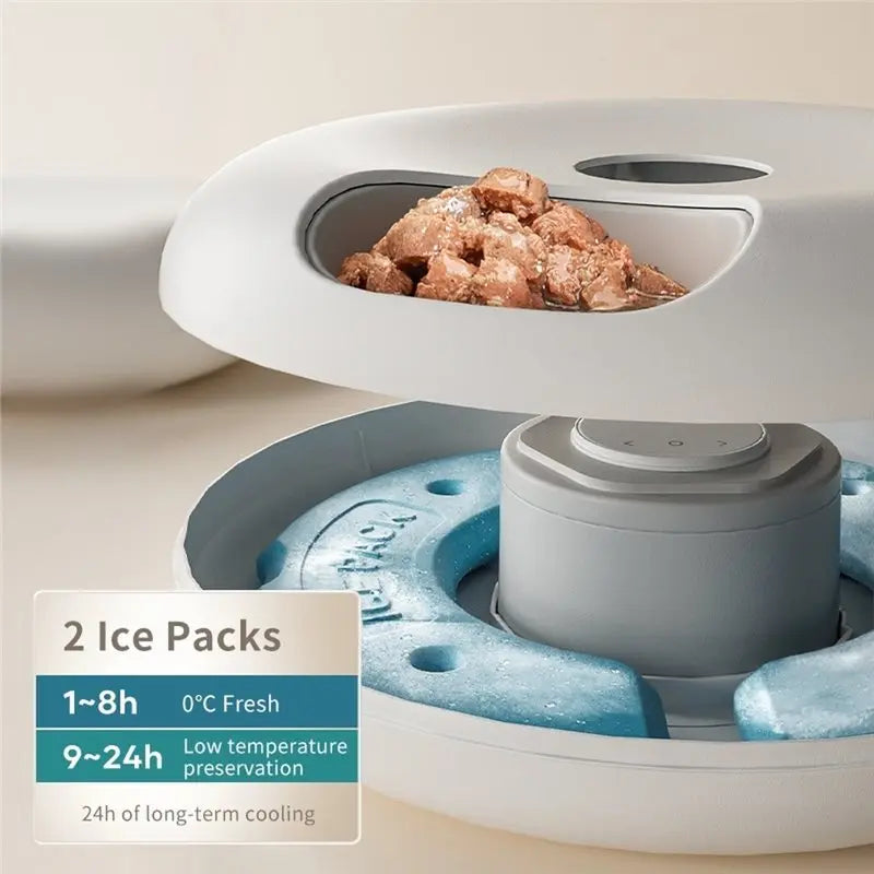 Automatic Pet Feeder – 6 Meals, Wet & Dry Food, Remote Control