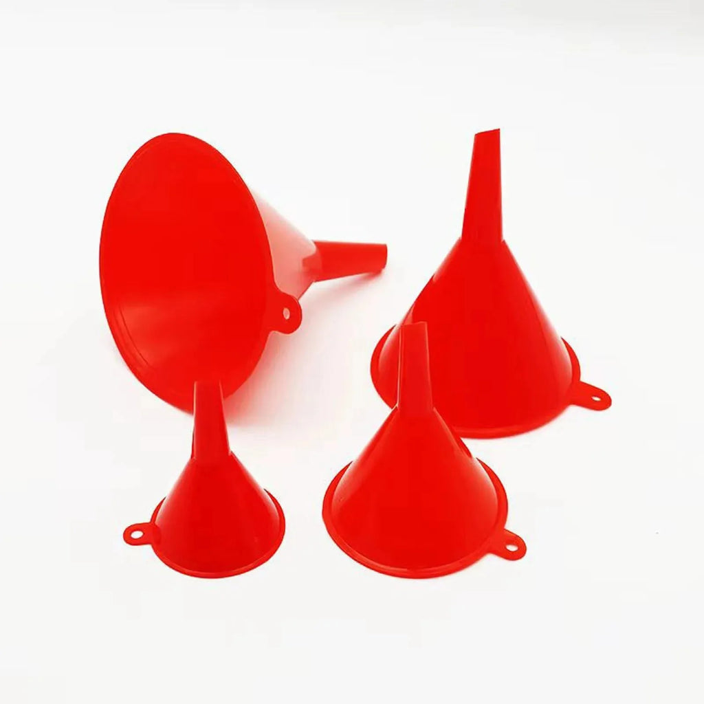 4-Piece Plastic Funnel Set – Kitchen, Home & Automotive