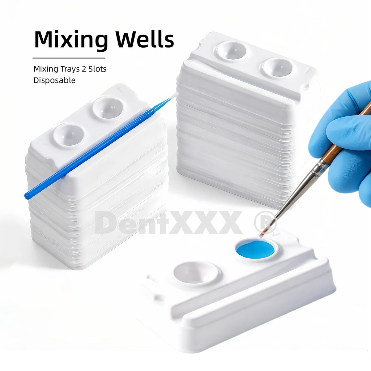 Disposable 2-Slot Mixing Well Trays – 20/60/200 Pack