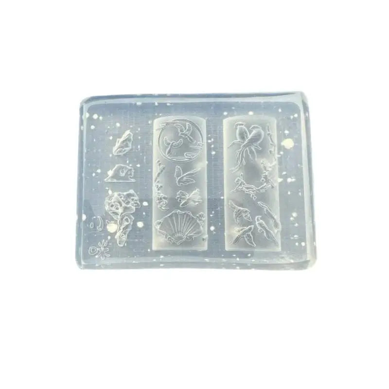 3D Silicone Nail Art Mold – Snake & Rose DIY Template