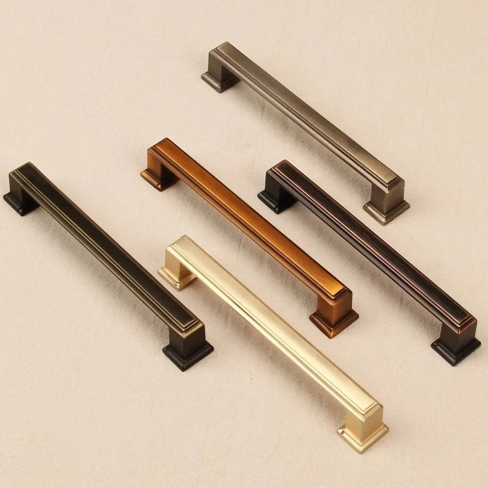 Modern Zinc Alloy Cabinet Handles – Square Pulls & Door Knobs