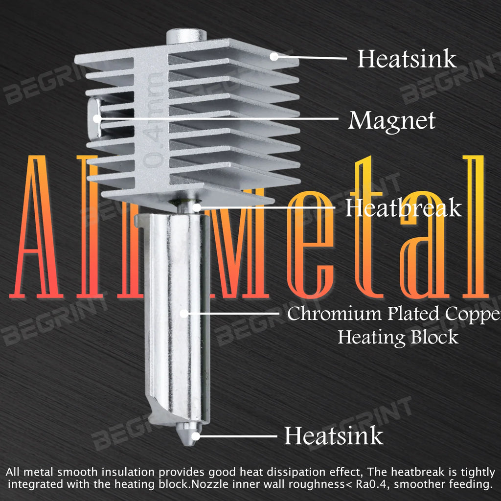 BEGRINT Hotend for Bambu Lab A1/A1 Mini/A2L + Silicone Socks