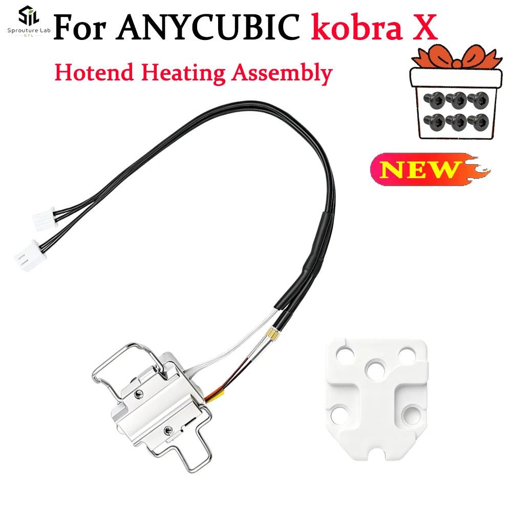 Anycubic Kobra X Hotend Heating Assembly Kit – Heater & Thermistor