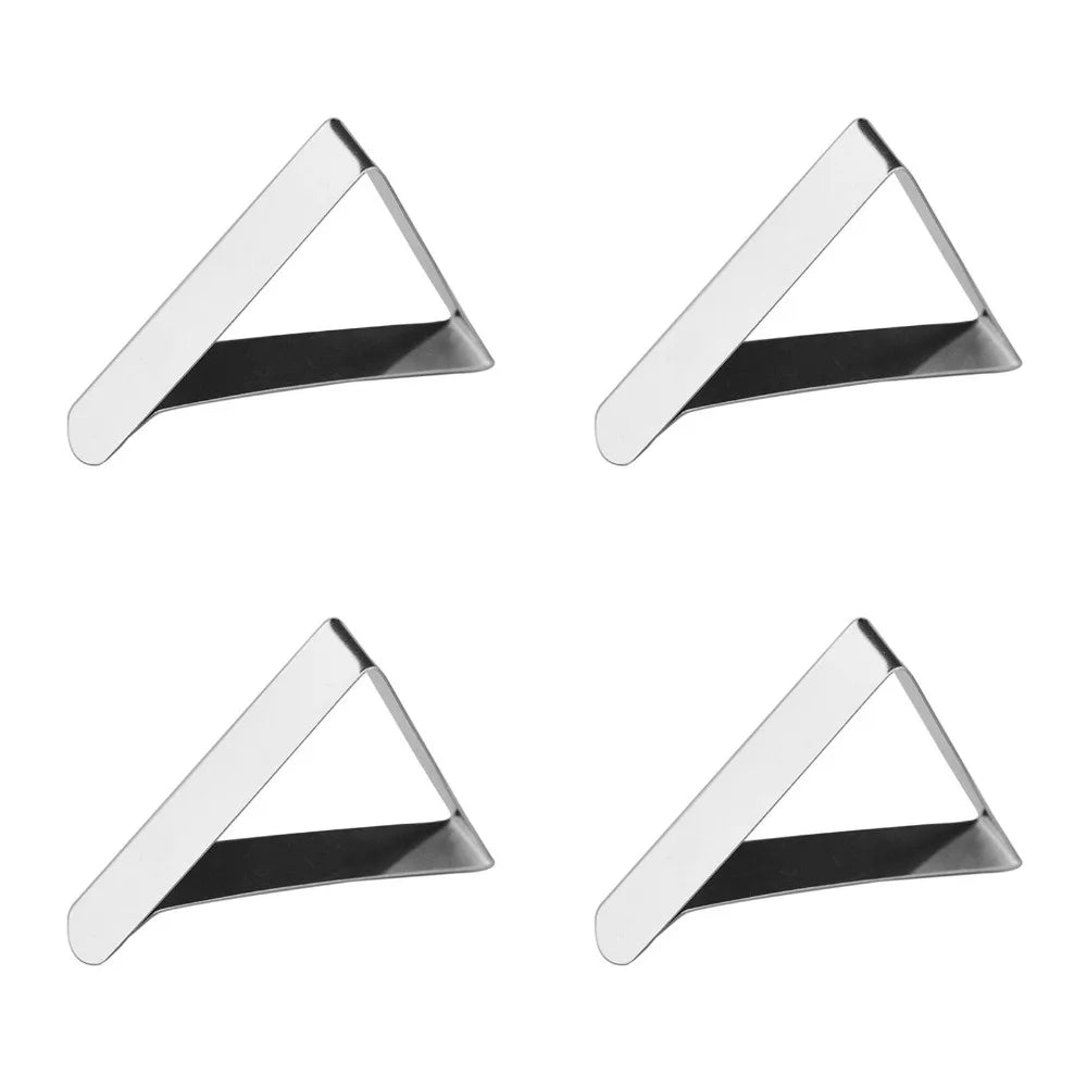 6-Pack Heavy Duty Stainless Steel Tablecloth Clips & Clamps