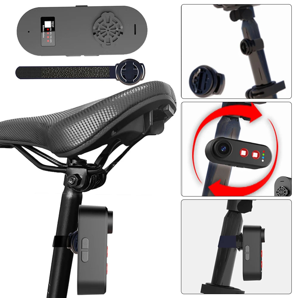 150° HD Bicycle Dash Cam Radar Tail Light – 1080P Camera