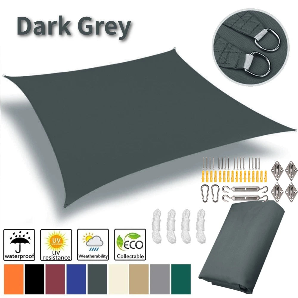 Rectangle Sun Shade Sail – 98% UV Block Waterproof Canopy