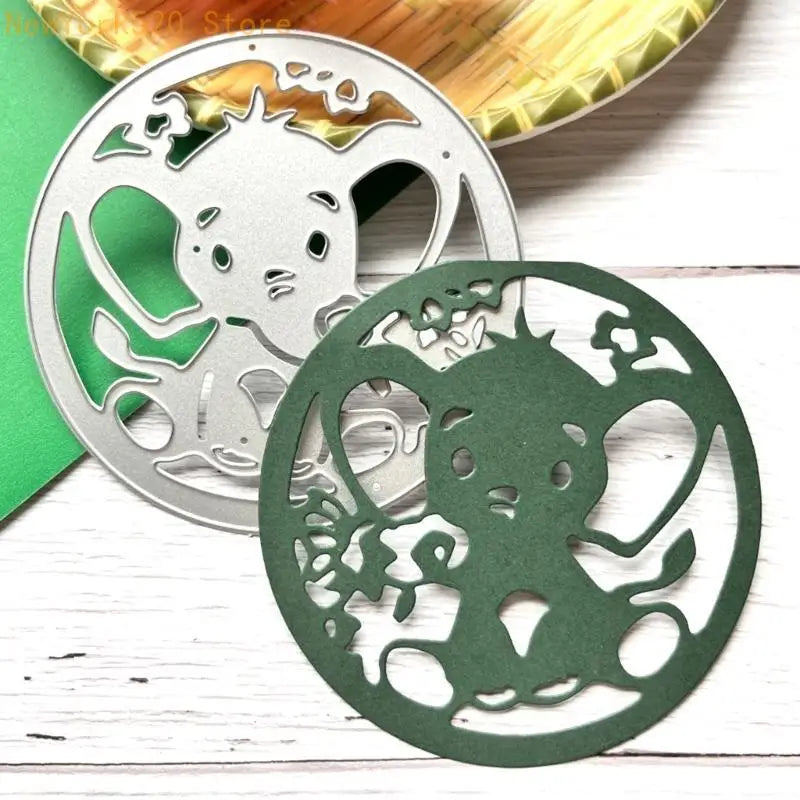 Elephant Round Embossing Cutting Die – Cards & Scrapbooking