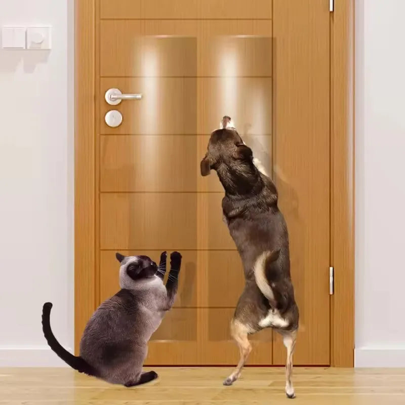 Clear Dog & Cat Scratch Door Protector Guard Tape | PET Vinyl
