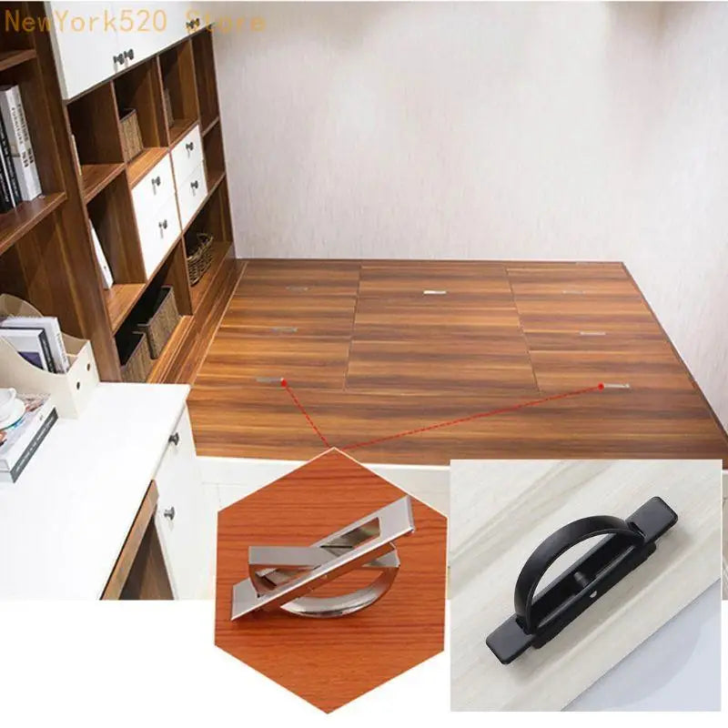 Zinc Alloy Rotatable Invisible Drawer Handle Cabinet Finger Pull