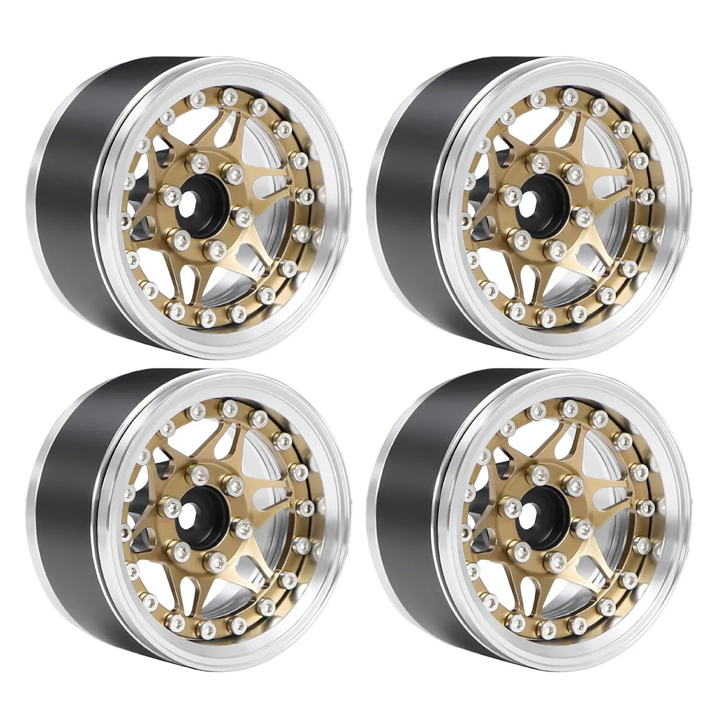 1.9" CNC Aluminum Beadlock Wheels for 1/10 RC Crawler TRX4 SCX10