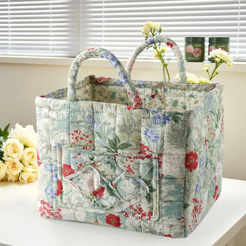 Korean-Style Fabric Storage Basket – Portable Organizer Box