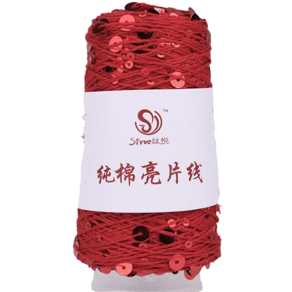 Sequin Glitter Hand Knitting Yarn – Polyester Bead Craft Thread