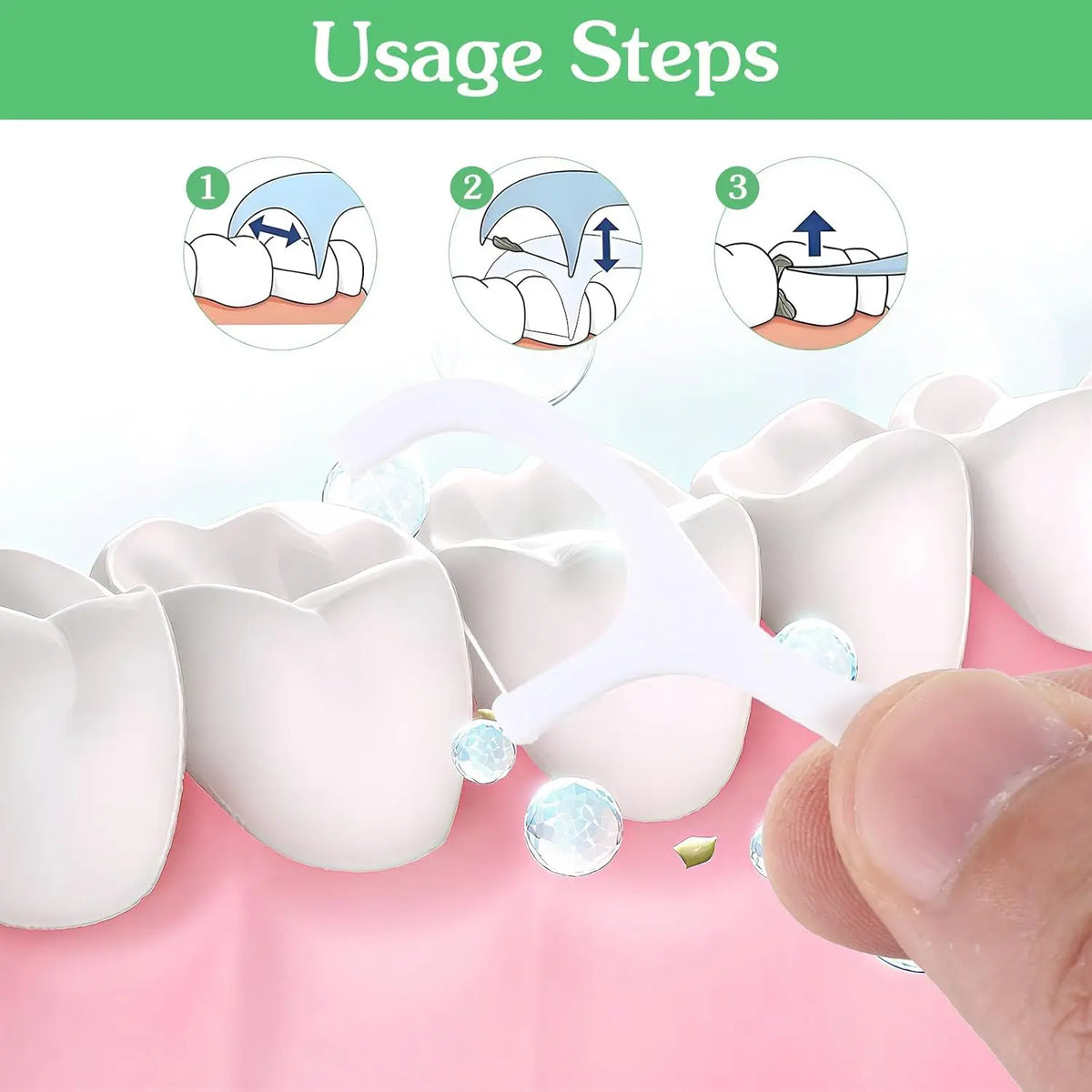 VIBE Dental Floss Picks High-Strength Disposable – 2/3/5 Boxes