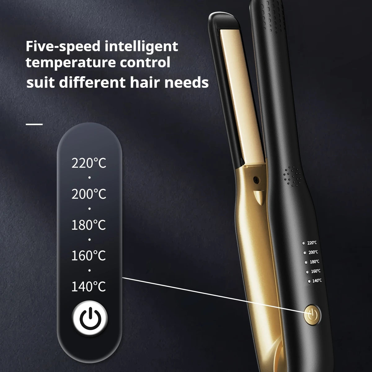Mini 2-in-1 Hair Straightener & Curler – Portable Flat Iron