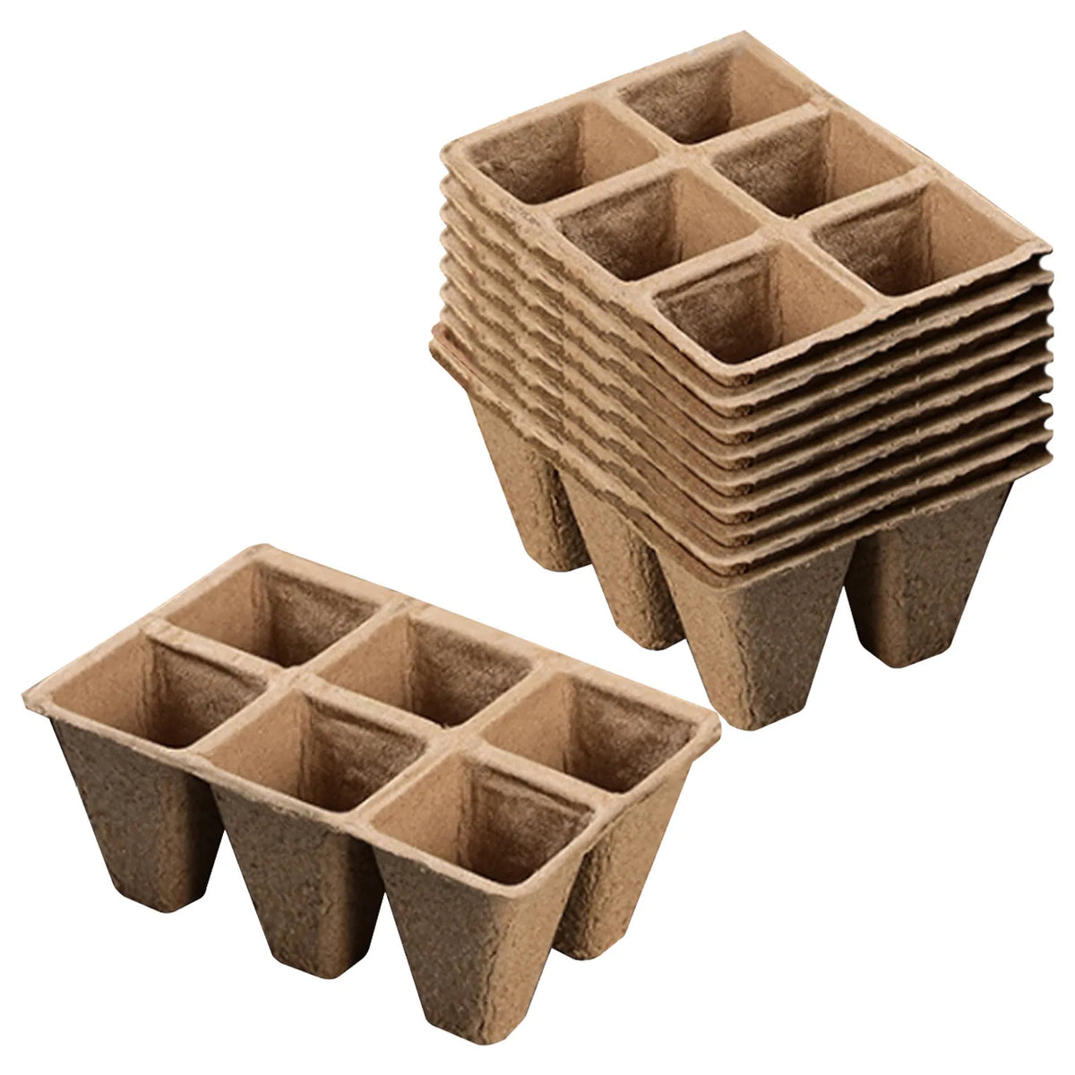 Biodegradable Peat Pots Seed Starter Tray Kit – 10/20 Pack