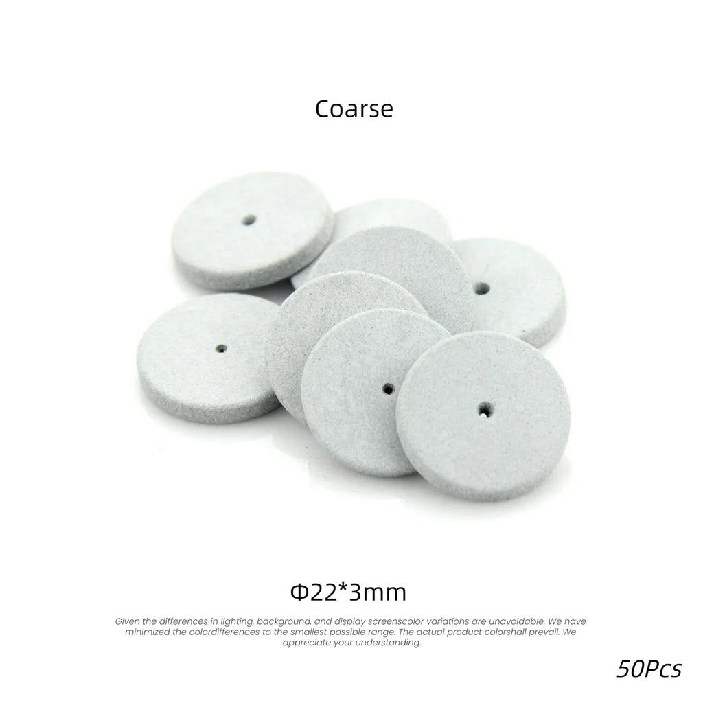 50/100Pcs Silicone Rubber Polishing Wheels 22mm Coarse Medium Fine