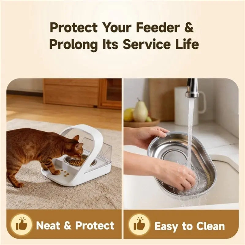 Stainless Steel RFID Cat Feeder Replacement Bowls – 6-Pack