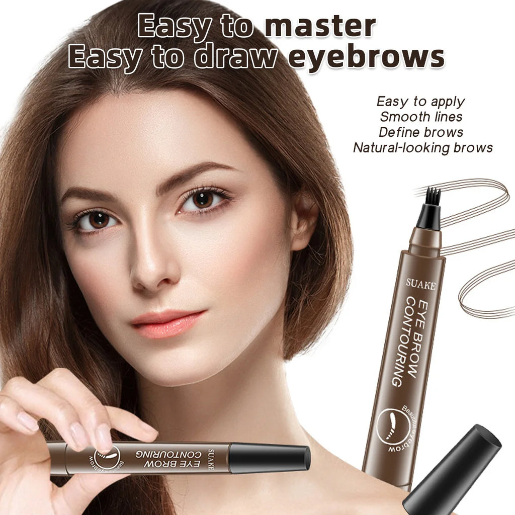 OREADEX 4-Head Liquid Eyebrow Pencil – Waterproof & Long-Lasting