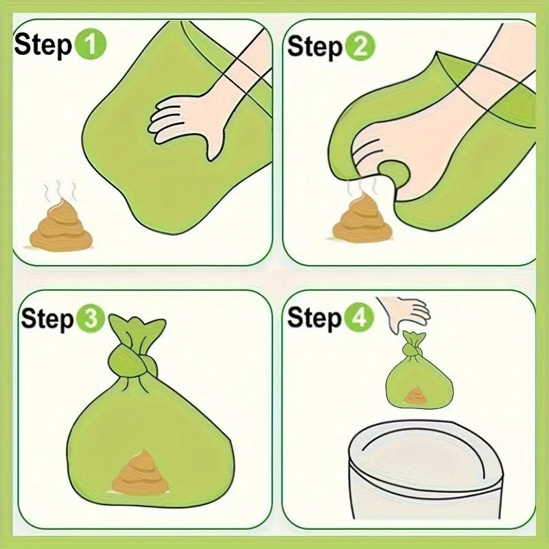 Degradable Dog & Cat Poop Bags – Thickened, 3–5 Rolls