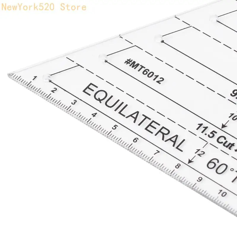 60° Equilateral Triangle Quilting Ruler – Sewing Template Tool