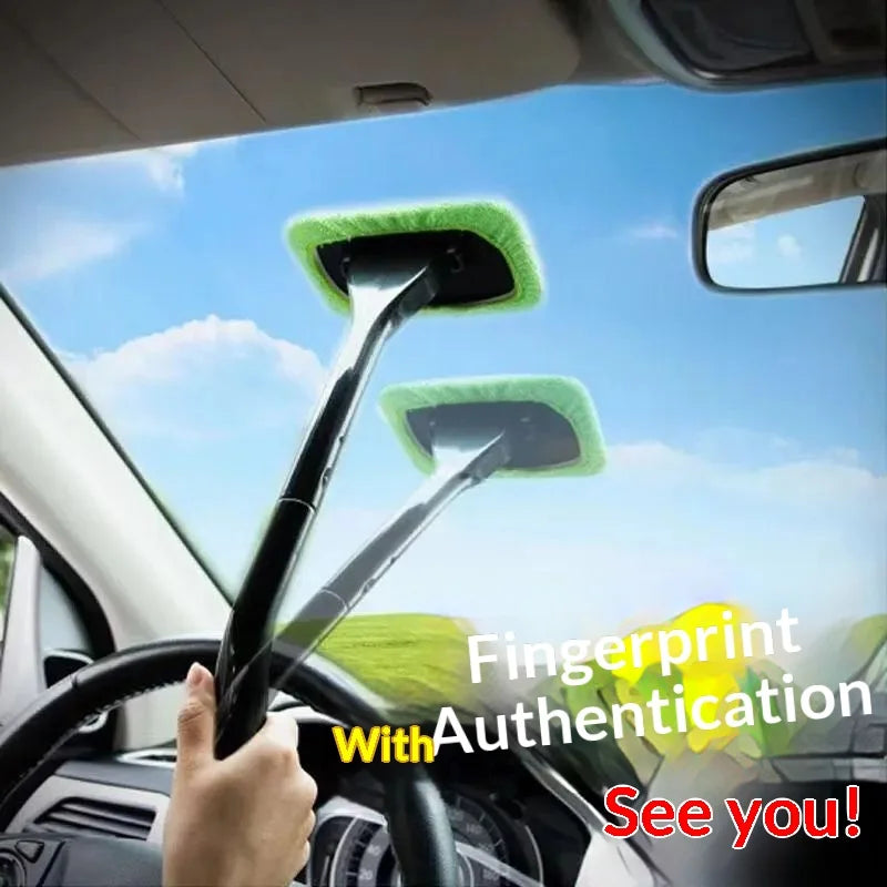 Microfiber Car Windshield Cleaner Brush – Long Handle