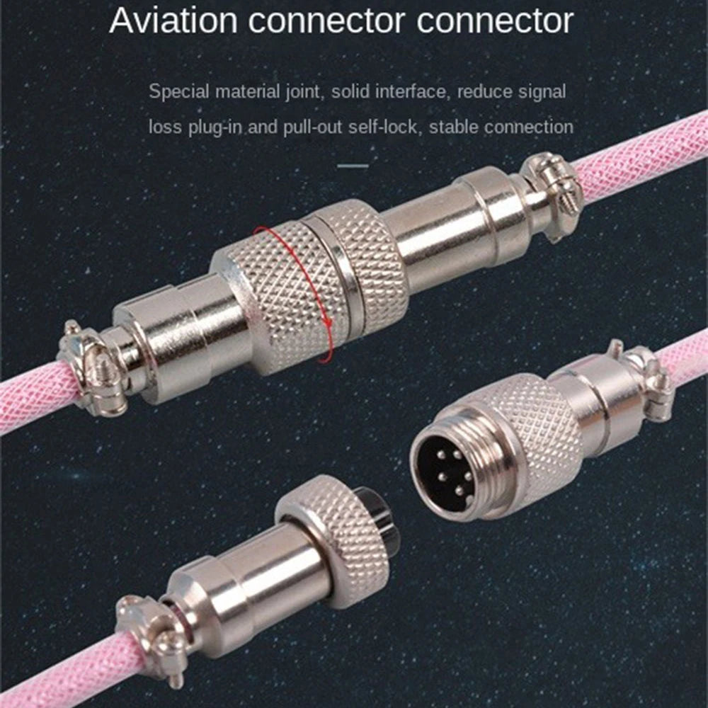 Type-C Coiled Keyboard Cable with Aviator Connector – Spring USB
