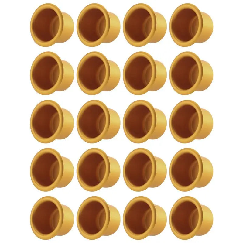 20-Pack Gold Aluminum Taper Candle Inserts – DIY Holder Set