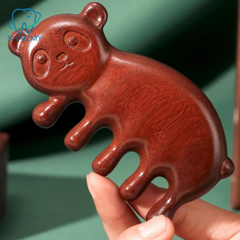 Sandalwood Goat-Shaped Scalp Massage Comb | Natural Hair Care