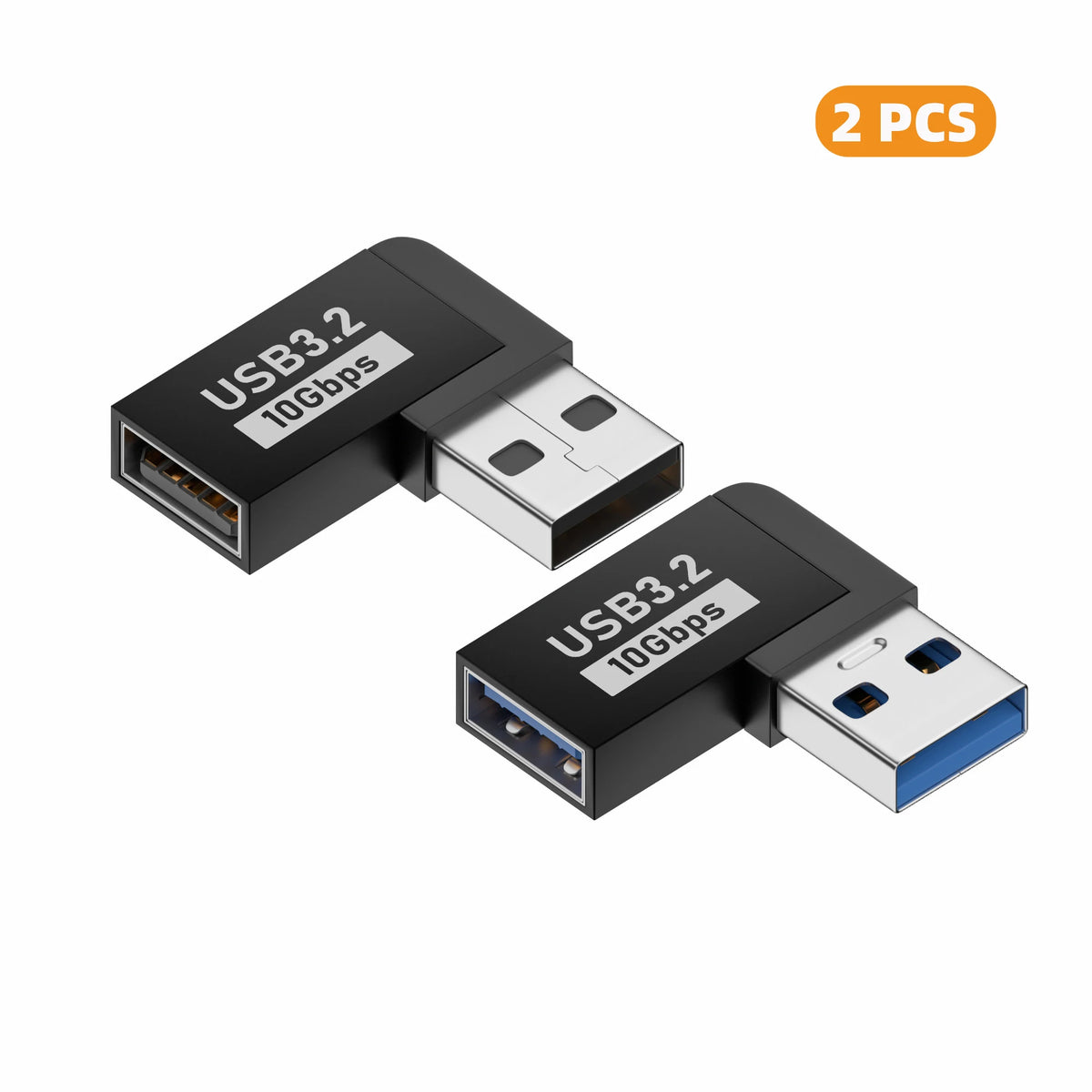 USB-A Female to Male Adapter 90°/180° Angled 10Gbps Converter