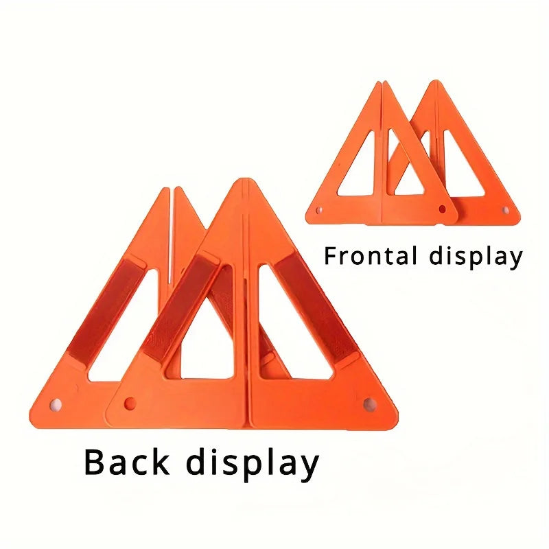2-Pack Reflective Warning Triangles – Car Emergency Safety Kit