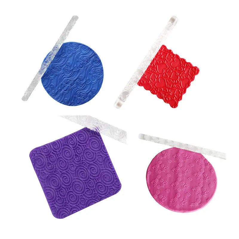 Acrylic Embossing Texture Rolling Bar for Clay & Resin DIY