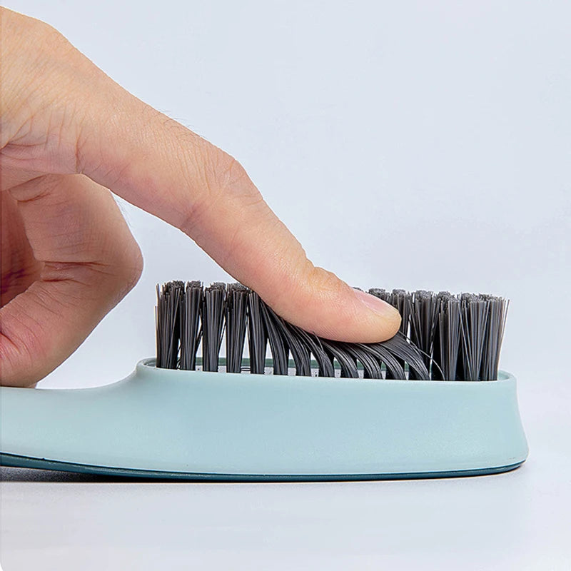Dual-Head Shoe Cleaning Brush – Soft & Hard Bristles